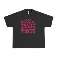 Pigment Black love you to pieces Urban Heavy Tee - CowhideDigitalArt