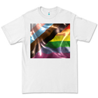 White Pride flag Premium Tee - FaDigitalArtStudio
