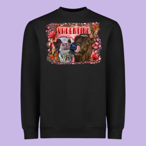 Valentine Heifers Heavyweight Sweatshirt Designed By Ranaportraitstore