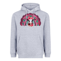 Valentines Day Pink Gemstones Baby Calf Rainbow Heavyweight Hoodie | Teevron