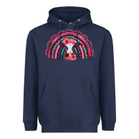 Navy valentines day pink gemstones baby calf rainbow Heavyweight Hoodie - Jasminsmagicworld