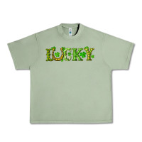 Oil Green st. patrick's day lucky with clovers and horseshoe Urban Heavy Tee - RanaPortraitStore