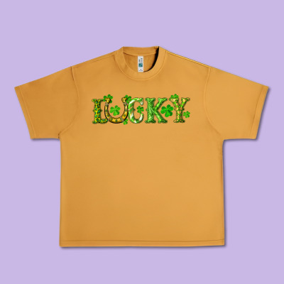 St. Patrick's Day Lucky With Clovers And Horseshoe Urban Heavy Tee Designed By Ranaportraitstore
