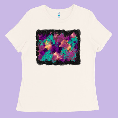 Halloween Trees And Turquoise Glitter Background Ladies Tee Designed By Bundleandbundleshop