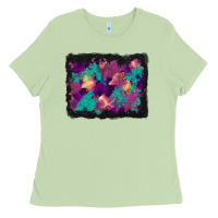 Matcha halloween trees and turquoise glitter background Ladies Tee - BundleAndBundleShop