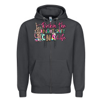 Smoke rockin the night shift cna life Zipper Hoodie - RanaPortraitStore
