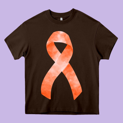 Kidney Cancer Ribbon Fa Element Heavy Core Tee Designed By Fadigitalartstudio