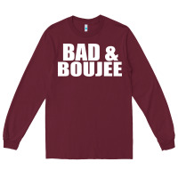 Burgundy bad & boujee Long Sleeve Tee - artisFamous