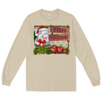 Mushroom merry Christmas pig Long Sleeve Tee - CowhideDigitalArt