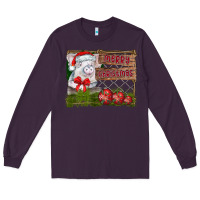 Plum merry Christmas pig Long Sleeve Tee - CowhideDigitalArt