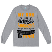 Heather Grey My Son Is Super Awesome His Stepdad Long Sleeve Tee - artisFamous