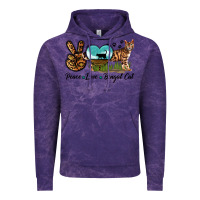 Cloud Purple Peace Love Bengal Cat Vintage Hoodie - LillyAllenDesigns