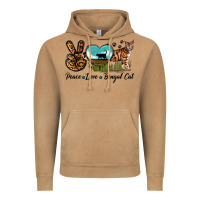Vintage Camel Peace Love Bengal Cat Vintage Hoodie - LillyAllenDesigns