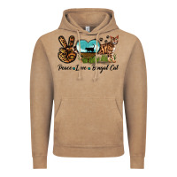 Vintage Coffee Peace Love Bengal Cat Vintage Hoodie - LillyAllenDesigns