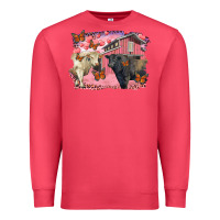 Cardinal Valentine's day barn and black angus with charolais Premium Sweatshirt - RanaPortraitStore