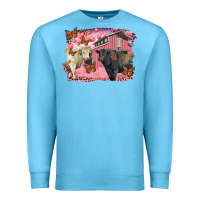 Ocean Blue Valentine's day barn and black angus with charolais Premium Sweatshirt - RanaPortraitStore
