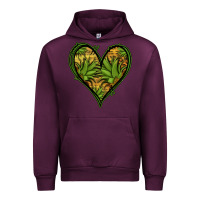 Mauve Wine pineapple heart Urban Hoodie - Jasminsmagicworld