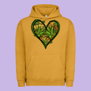 Pineapple Heart Urban Hoodie Designed By Jasminsmagicworld