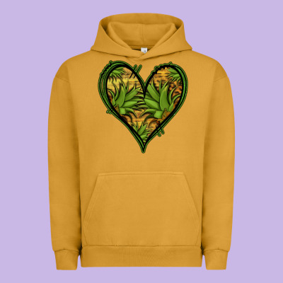 Pineapple Heart Urban Hoodie Designed By Jasminsmagicworld