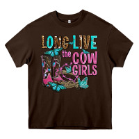 Chocolate Brown long live the cowgirls olivia Heavy Core Tee - OliviaCreatesArt