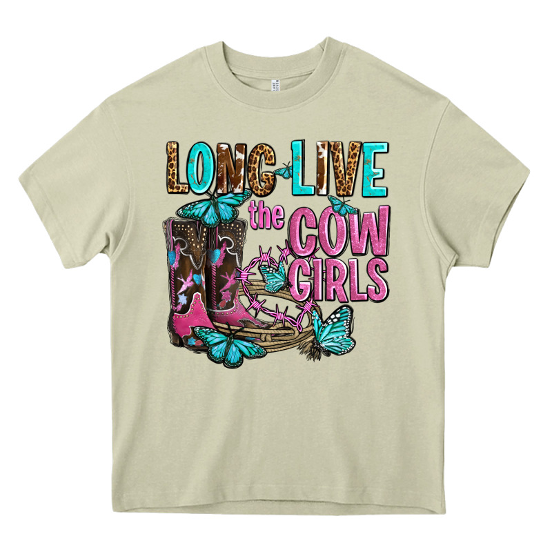 Long Live The Cowgirls Olivia Heavy Core Tee by OliviaCreatesArt | Teevron
