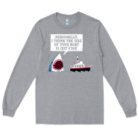 Heather Grey polite jaws Long Sleeve Tee - artisFamous