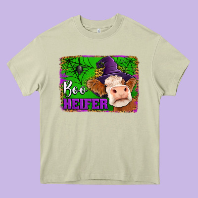 Boo Heifer Heavy Core Tee Designed By Jasminsmagicworld