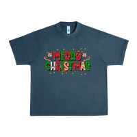 Midnight Navy festive merry christmas greeting Urban Heavy Tee - CowhideDigitalArt