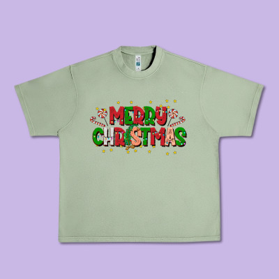 Festive Merry Christmas Greeting Urban Heavy Tee Designed By Cowhidedigitalart