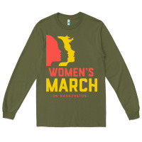 Army Green women march on washington Long Sleeve Tee - artisFamous