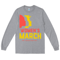 Heather Grey women march on washington Long Sleeve Tee - artisFamous