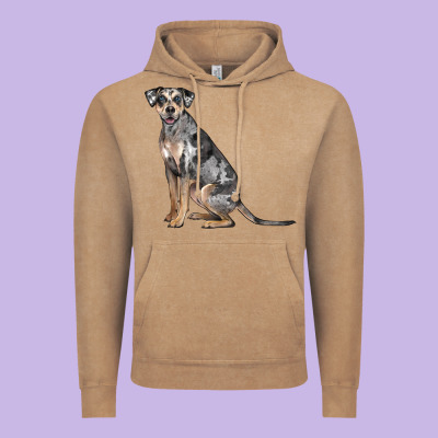 Catahoula Leopard Dog Vintage Hoodie Designed By Lillyallendesigns