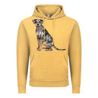 Vintage Mustard catahoula leopard dog Vintage Hoodie - LillyAllenDesigns