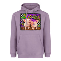 Lavender mardi gras western leopard pigs Heavyweight Hoodie - Jasminsmagicworld