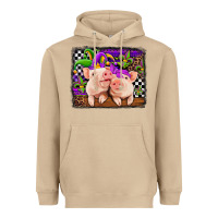 Mushroom mardi gras western leopard pigs Heavyweight Hoodie - Jasminsmagicworld