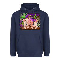 Navy mardi gras western leopard pigs Heavyweight Hoodie - Jasminsmagicworld