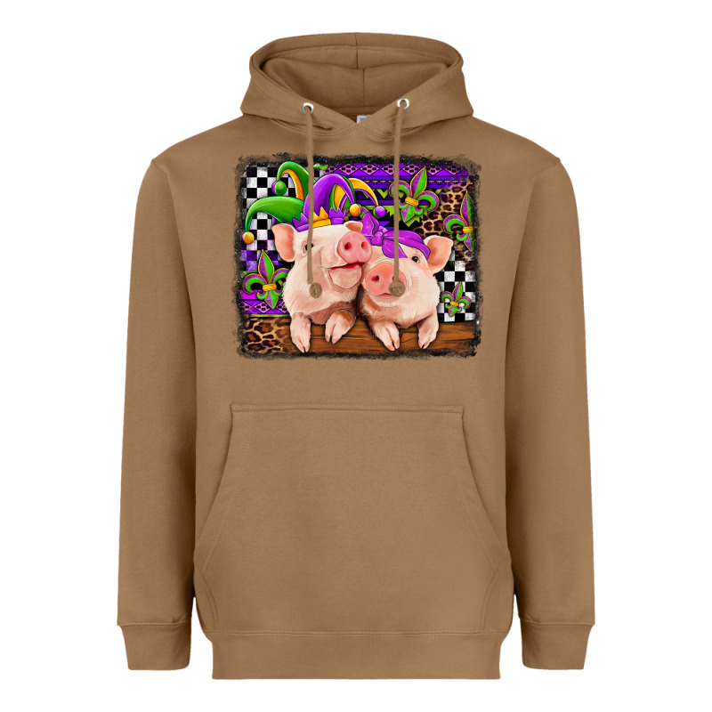 Mardi Gras Western Leopard Pigs Heavyweight Hoodie by Jasminsmagicworld | Teevron