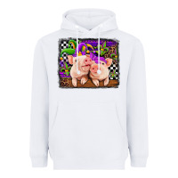 White mardi gras western leopard pigs Heavyweight Hoodie - Jasminsmagicworld