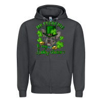 Smoke st.patricks day my french bulldog is my lucky char Zipper Hoodie - RanaPortraitStore