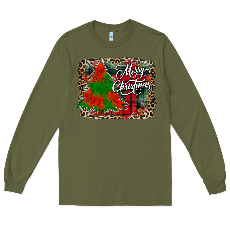 Merry Christmas Trees Long Sleeve Tee by CowhideDigitalArt | Teevron