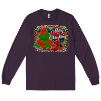 Plum merry Christmas trees Long Sleeve Tee - CowhideDigitalArt