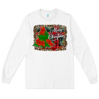 White merry Christmas trees Long Sleeve Tee - CowhideDigitalArt