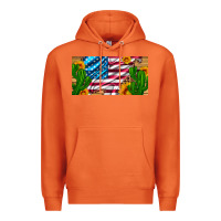 Carrot usa flag and cactus and sunflowers with leopard and wood license  plat Premium Hoodie - Artiststas