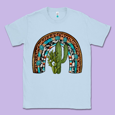 Revize Cactus Gemstone Rainbow Classic Tee Designed By Artiststas