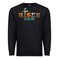 Black he is risen indeed matthew 28 6 jesus christ easter Premium Sweatshirt - Jasminsmagicworld