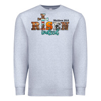 Heather Grey he is risen indeed matthew 28 6 jesus christ easter Premium Sweatshirt - Jasminsmagicworld