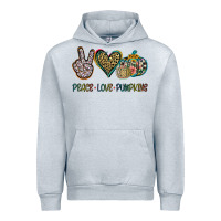 Heather Grey Peace Love Pumkins Urban Hoodie - Jasminsmagicworld