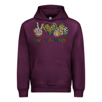 Mauve Wine Peace Love Pumkins Urban Hoodie - Jasminsmagicworld