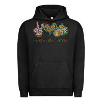 Pigment Black Peace Love Pumkins Urban Hoodie - Jasminsmagicworld