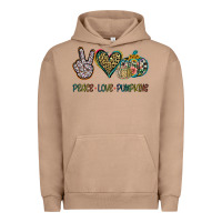 Pigment Burro Peace Love Pumkins Urban Hoodie - Jasminsmagicworld